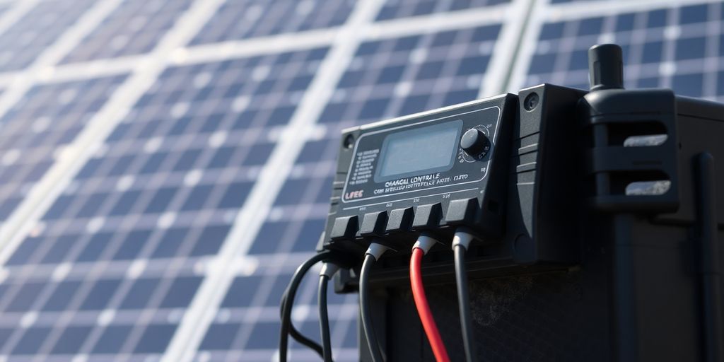 Solar panel, charge controller, battery